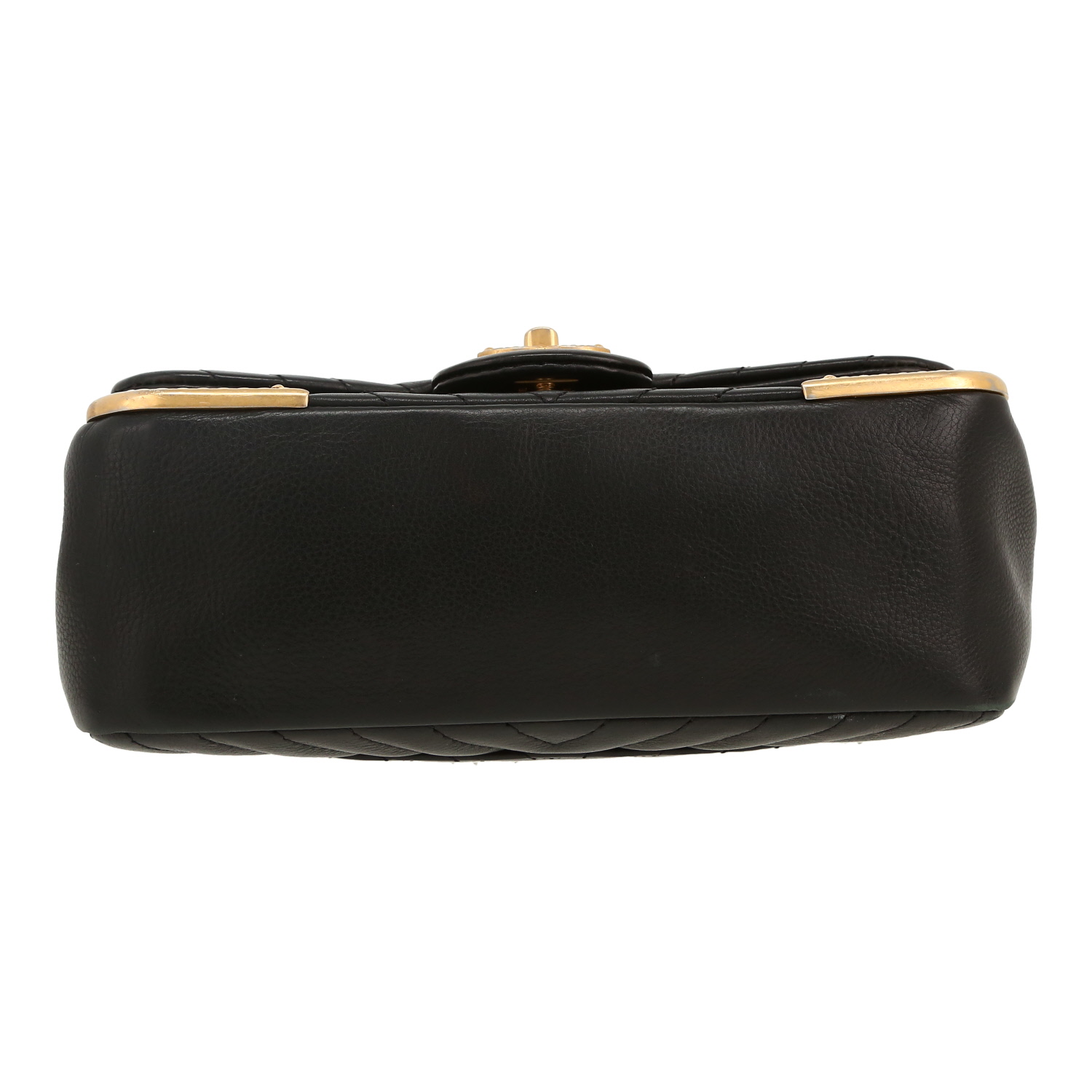 Chanel  Timeless Mini handbag  in black chevron quilted leather - Detail D1