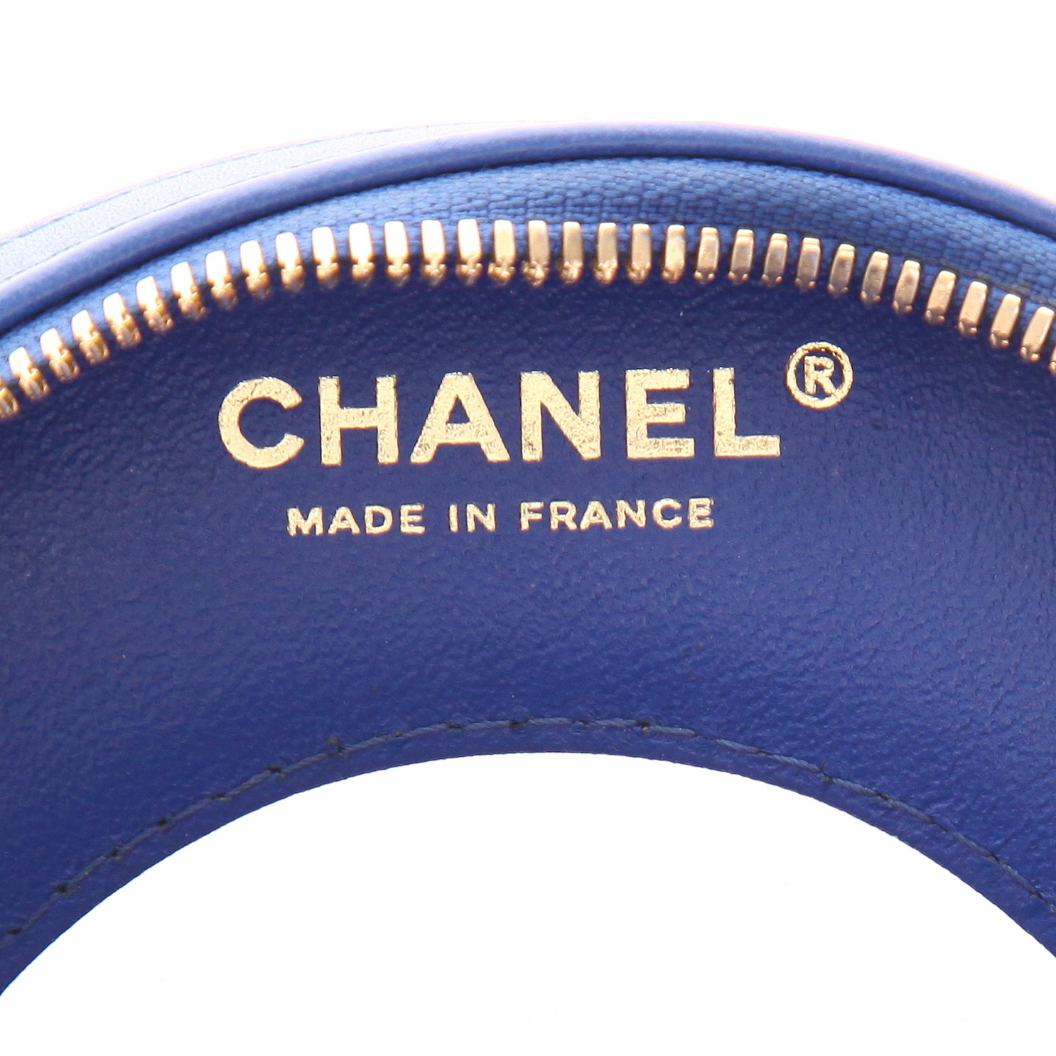 Borsa a tracolla Chanel  Editions Limitées La Pausa in pelle blu e nera - Detail D2
