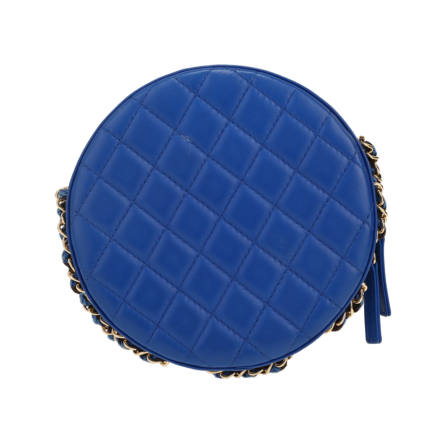 Borsa a tracolla Chanel  Editions Limitées La Pausa in pelle blu e nera - Detail D4