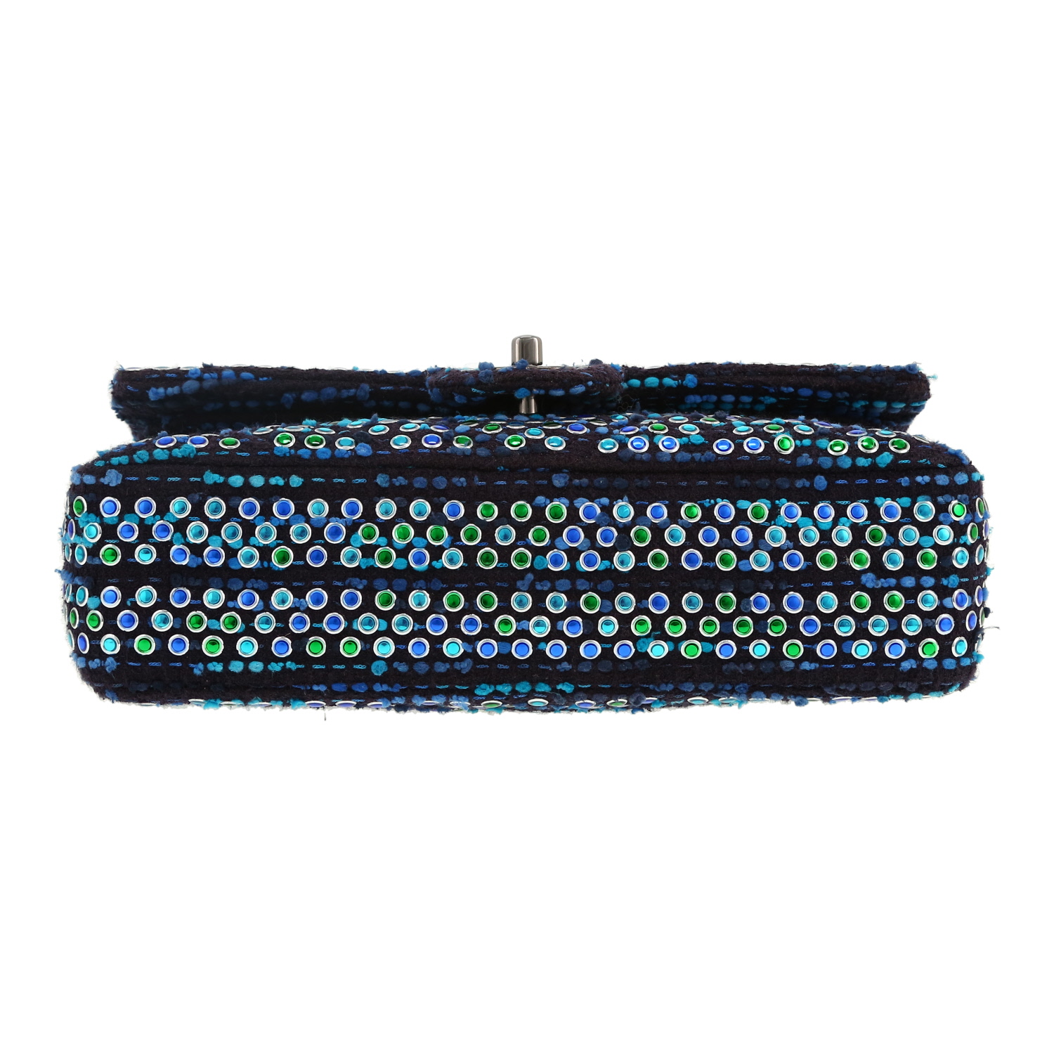 Borsa Chanel  Timeless Classic in tweed blu marino - Detail D1