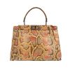 Fendi  Peekaboo handbag  in beige, red and blue python - Detail D4 thumbnail