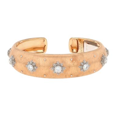 Bracelet Buccellati Macri en or rose, or blanc et diamants