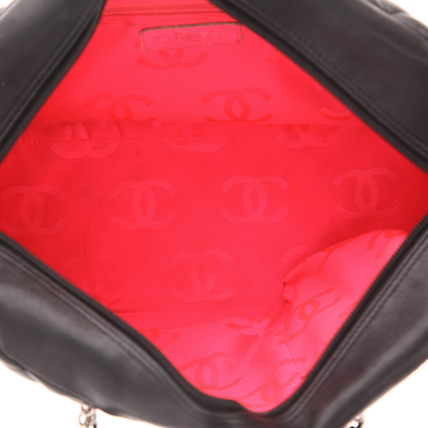 Chanel  Cambon handbag  in black quilted leather - Detail D3