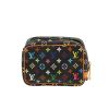 Bolsito de mano Louis Vuitton   en lona Monogram negra y multicolor y cuero natural - Detail D4 thumbnail