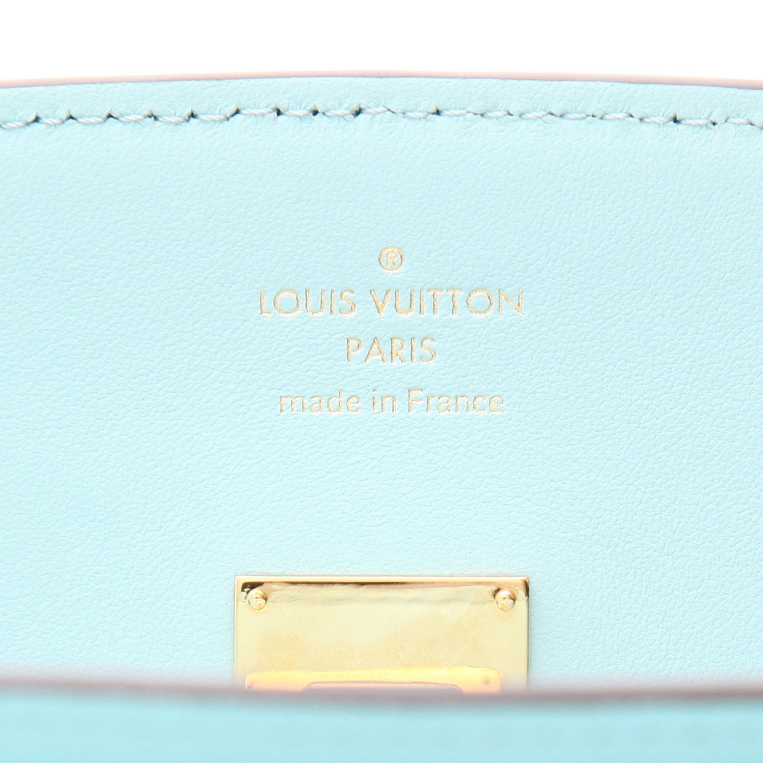 Bolso de mano Louis Vuitton  Milla en cuero granulado azul - Detail D2