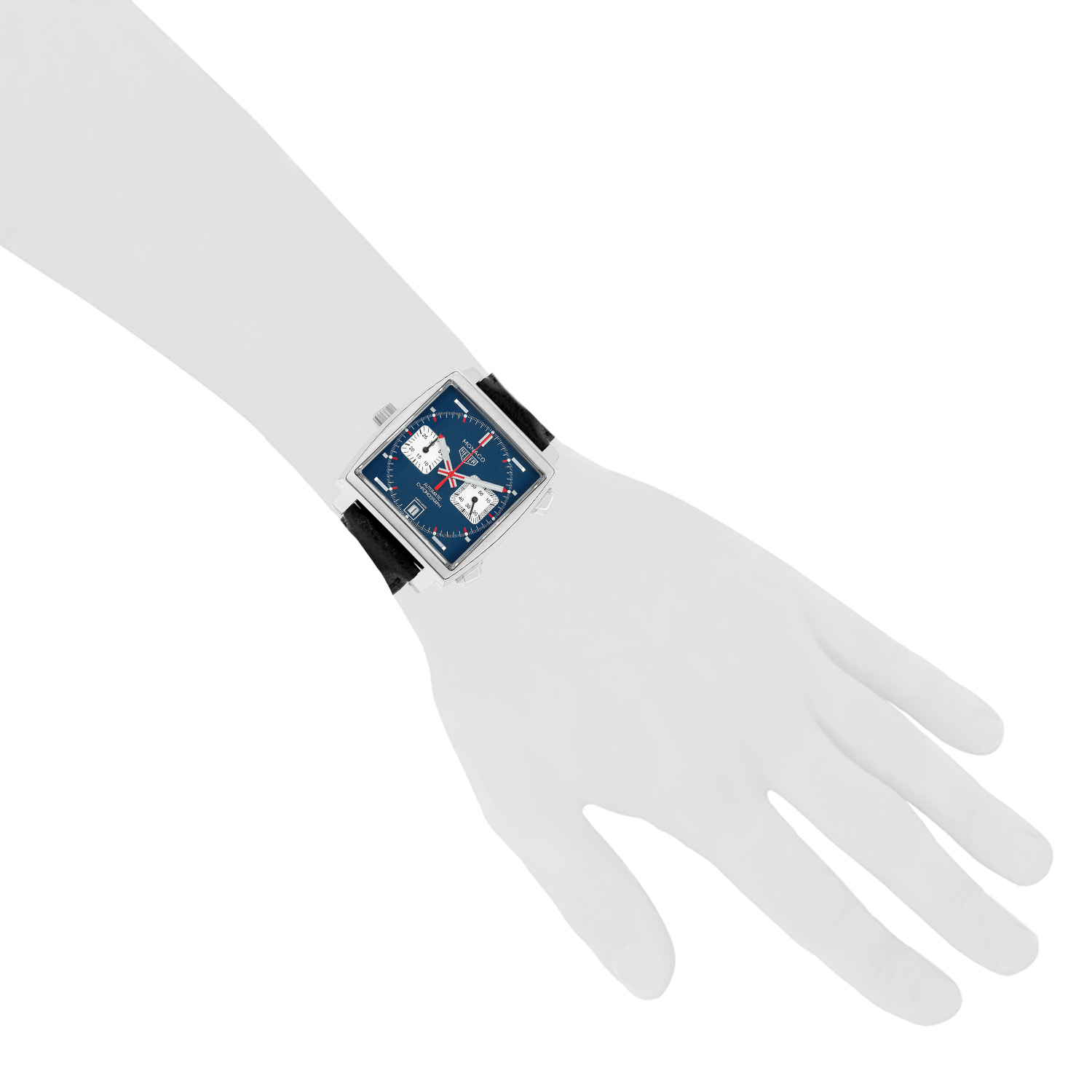 Montre TAG Heuer Classic Monaco Automatic Chronograph en acier Ref: TAG Heuer - CAW211  Vers 2010 - Detail D1