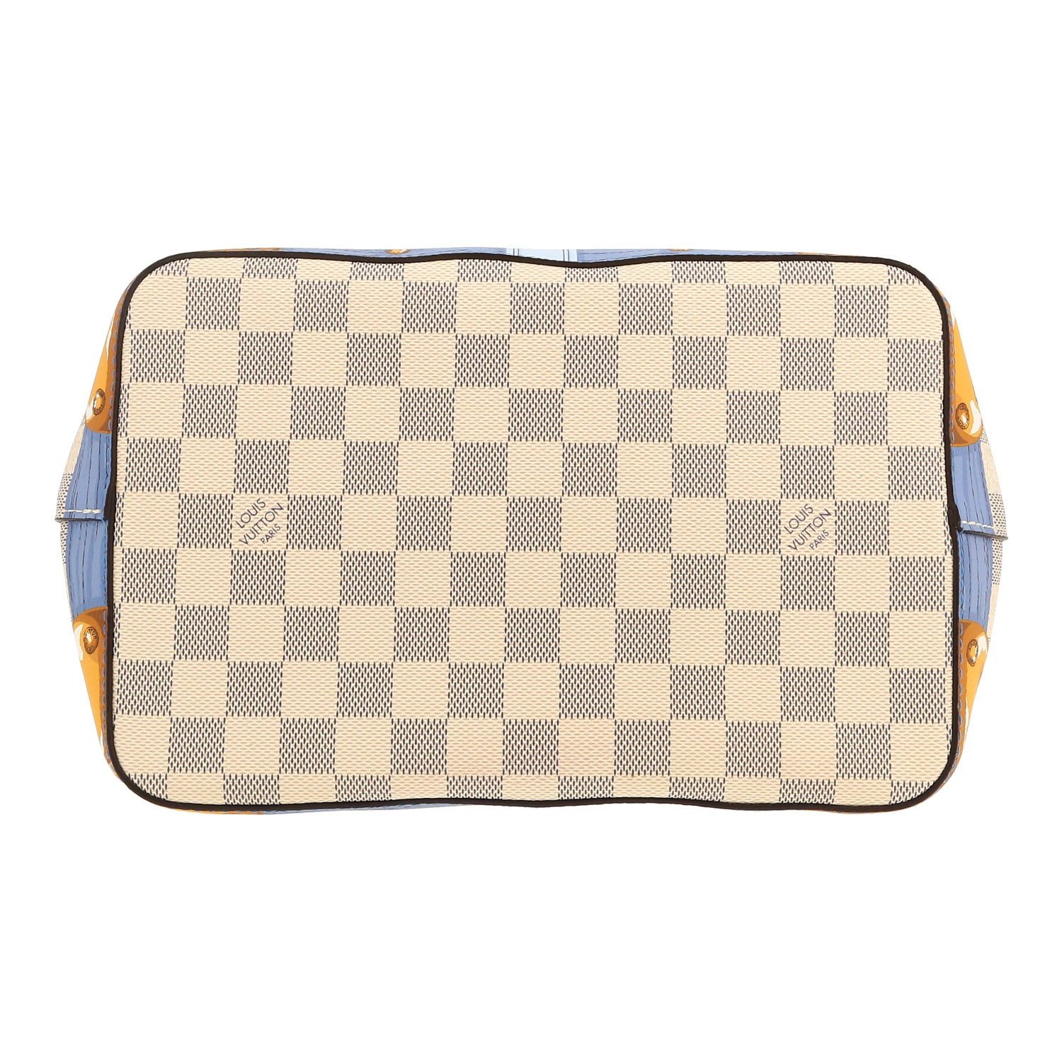Sac à main Louis Vuitton  Trunks NéoNoé en toile damier azur et cuir naturel - Detail D1