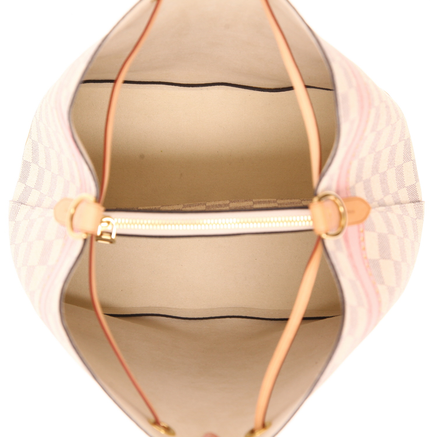 Sac à main Louis Vuitton  Trunks NéoNoé en toile damier azur et cuir naturel - Detail D3