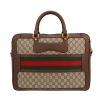 Porte-documents Gucci en toile siglée et cuir marron - Detail D4 thumbnail