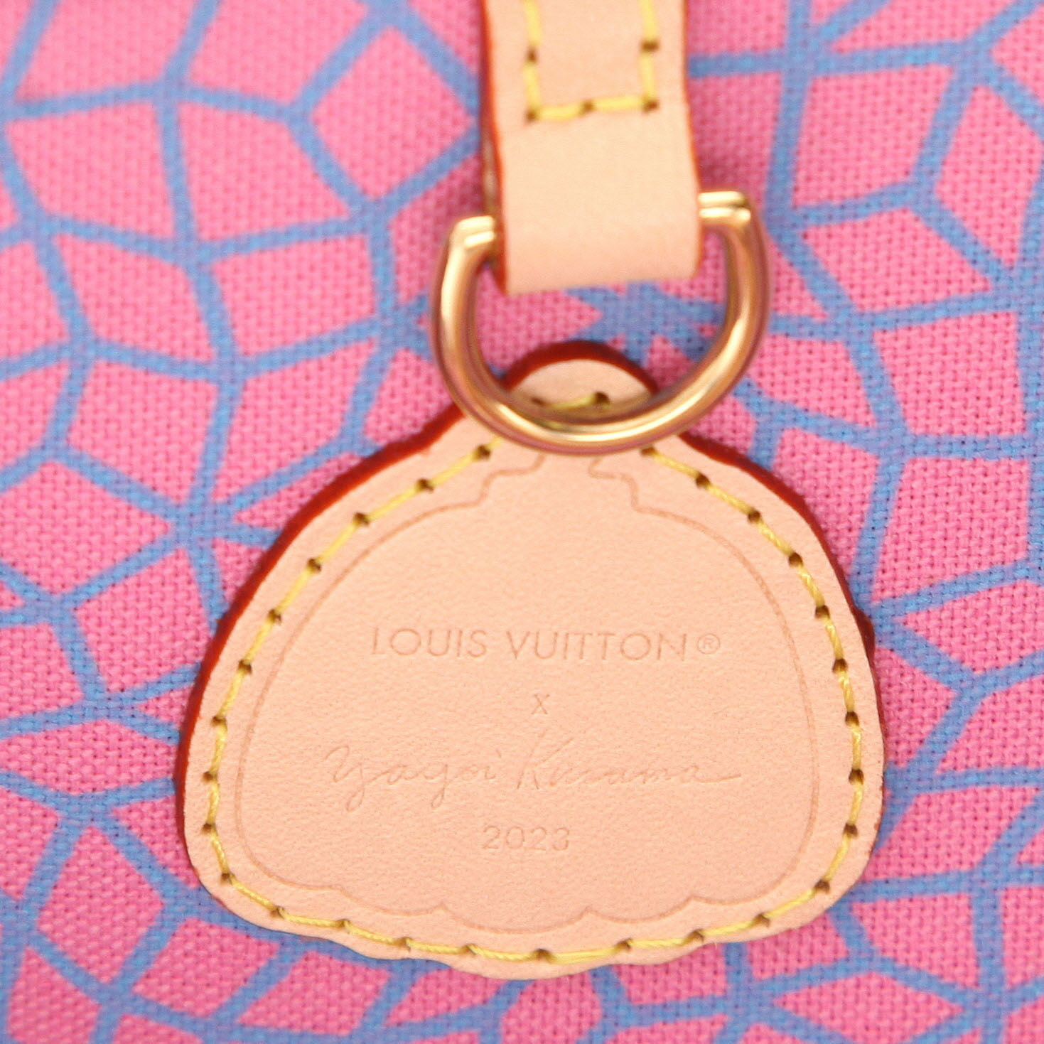 Shopping bag Louis Vuitton  Onthego in tela monogram marrone e pelle naturale - Detail D2