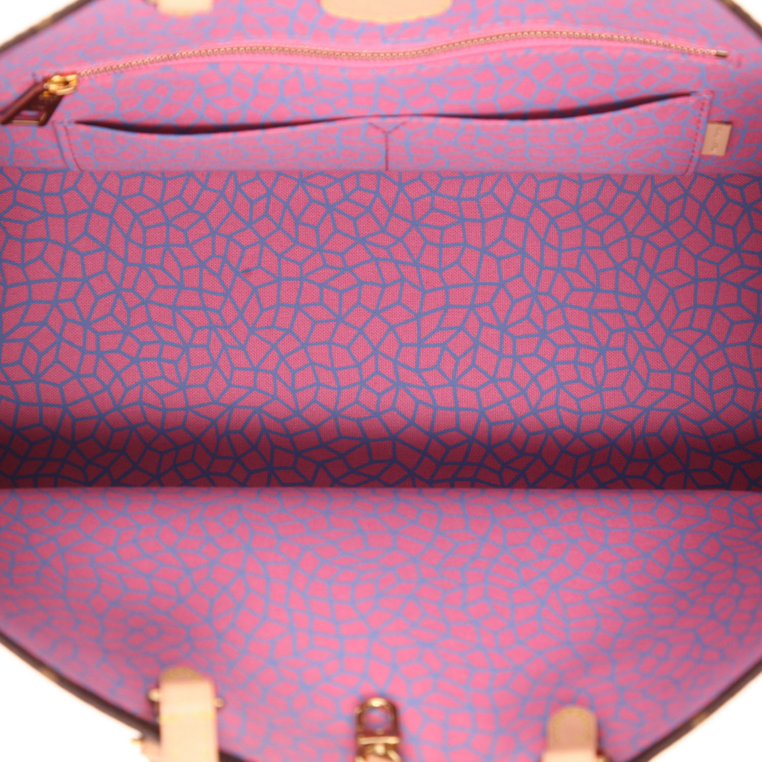 Bolso Cabás Louis Vuitton  Onthego en lona Monogram marrón y cuero natural - Detail D3