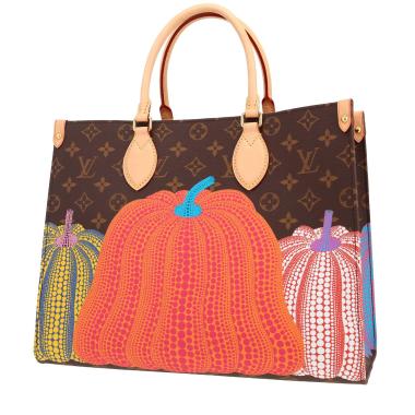 Shopping bag Louis Vuitton  Onthego in tela monogram marrone e pelle naturale