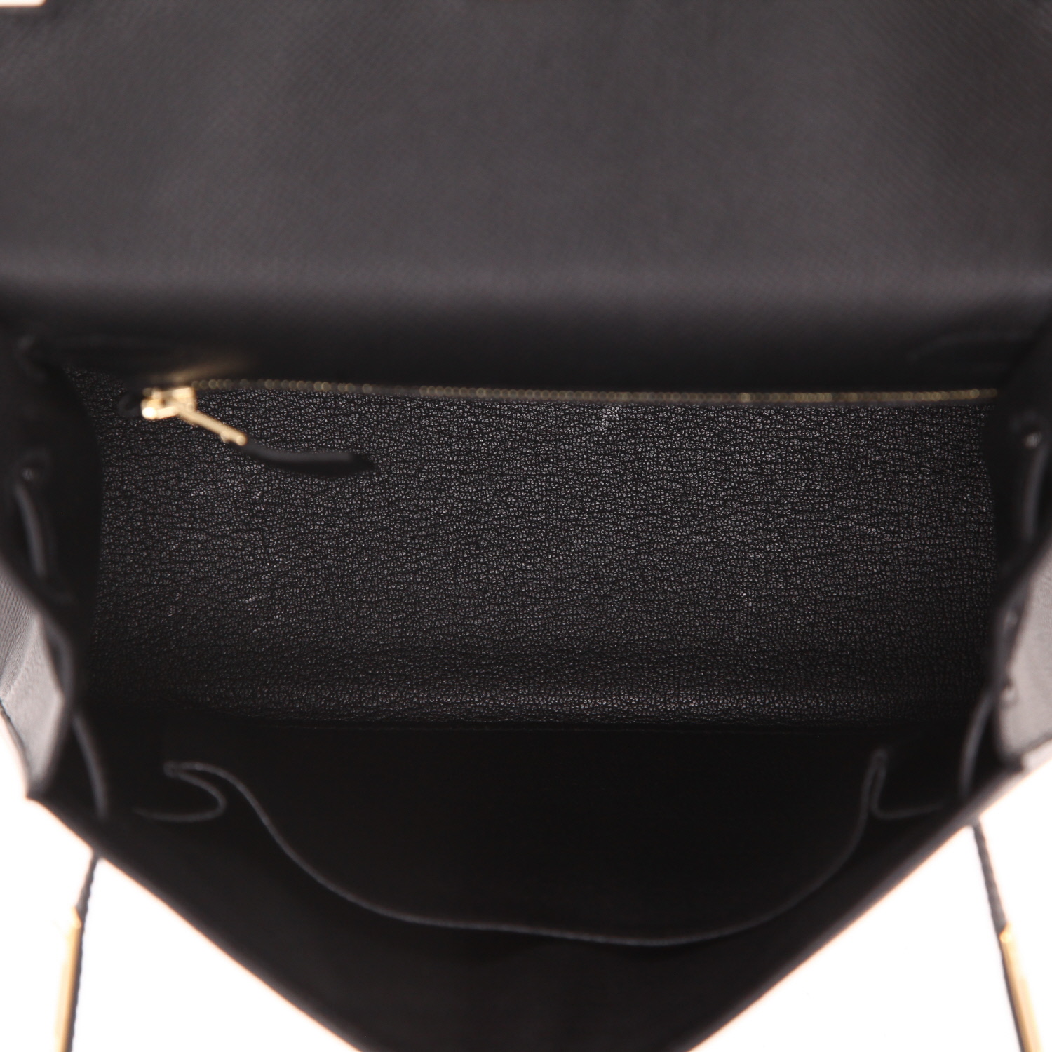 Hermès  Kelly 25 cm handbag  in black epsom leather - Detail D3