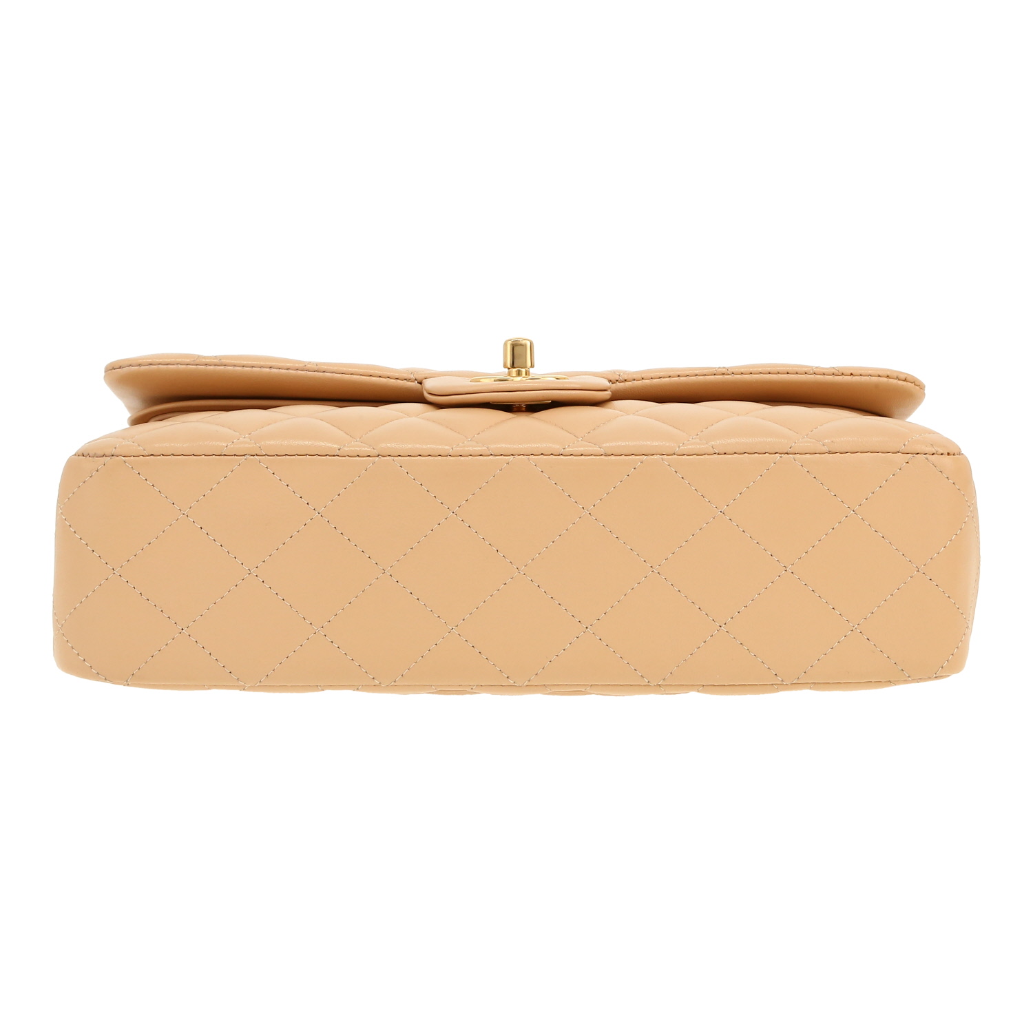 Bolso de mano Chanel  Timeless Classic en cuero acolchado beige - Detail D1