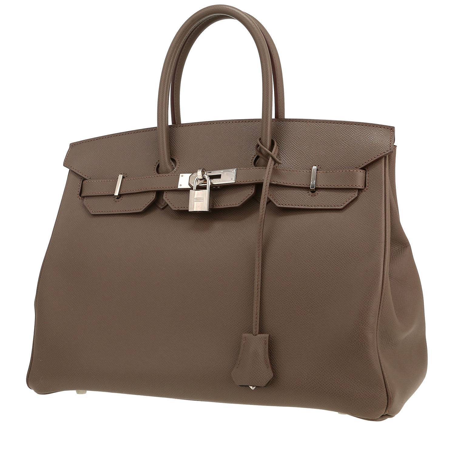Hermès Birkin 35 Epsom Gris Étain Occasion Authentique Hermès Birkin 35 Epsom Gris Étain Occasion Authentique