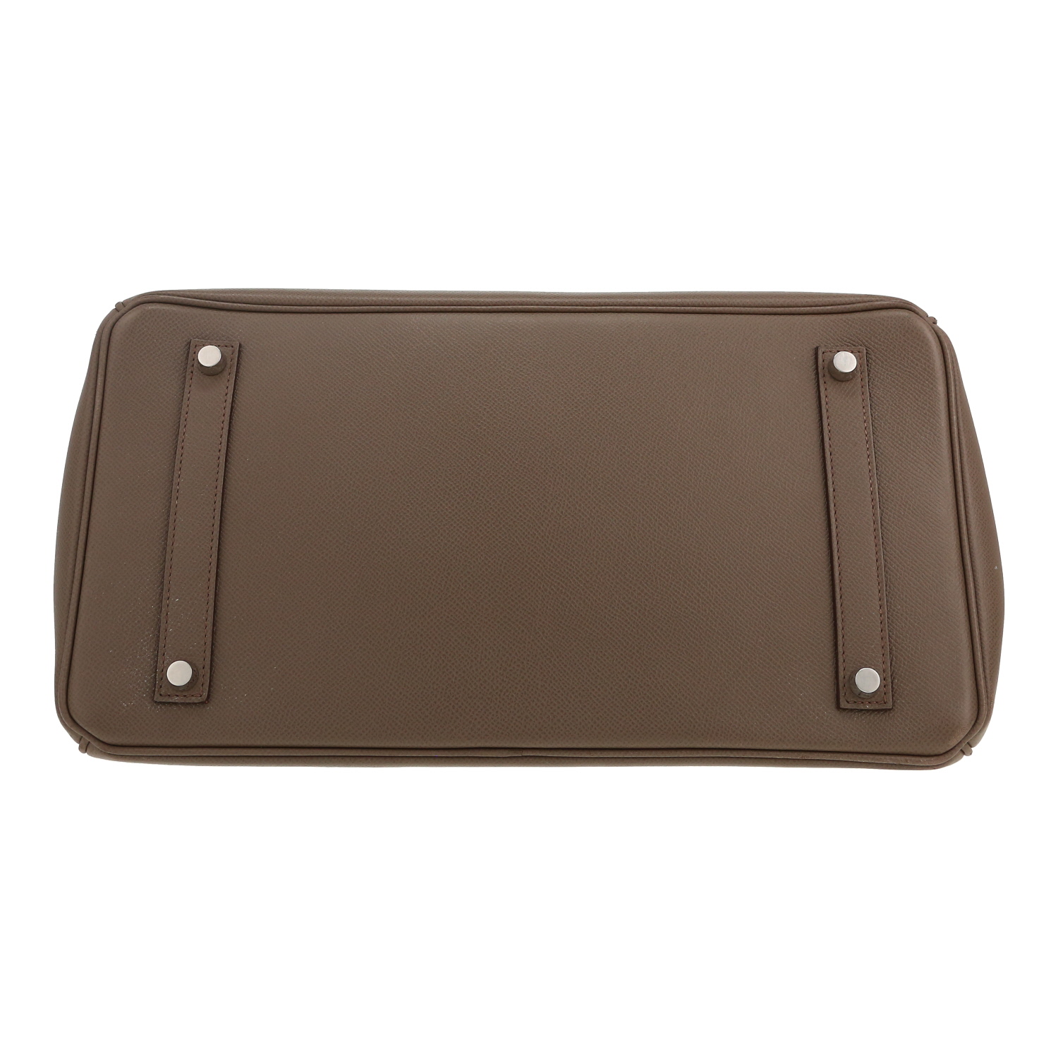 Borsa Hermès  Birkin 35 cm in pelle Epsom grigia stagna - Detail D1