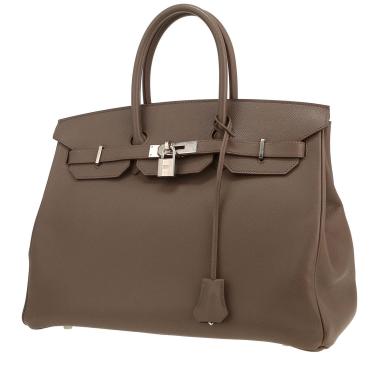 Sac à main Hermès  Birkin 35 cm en cuir epsom gris étain