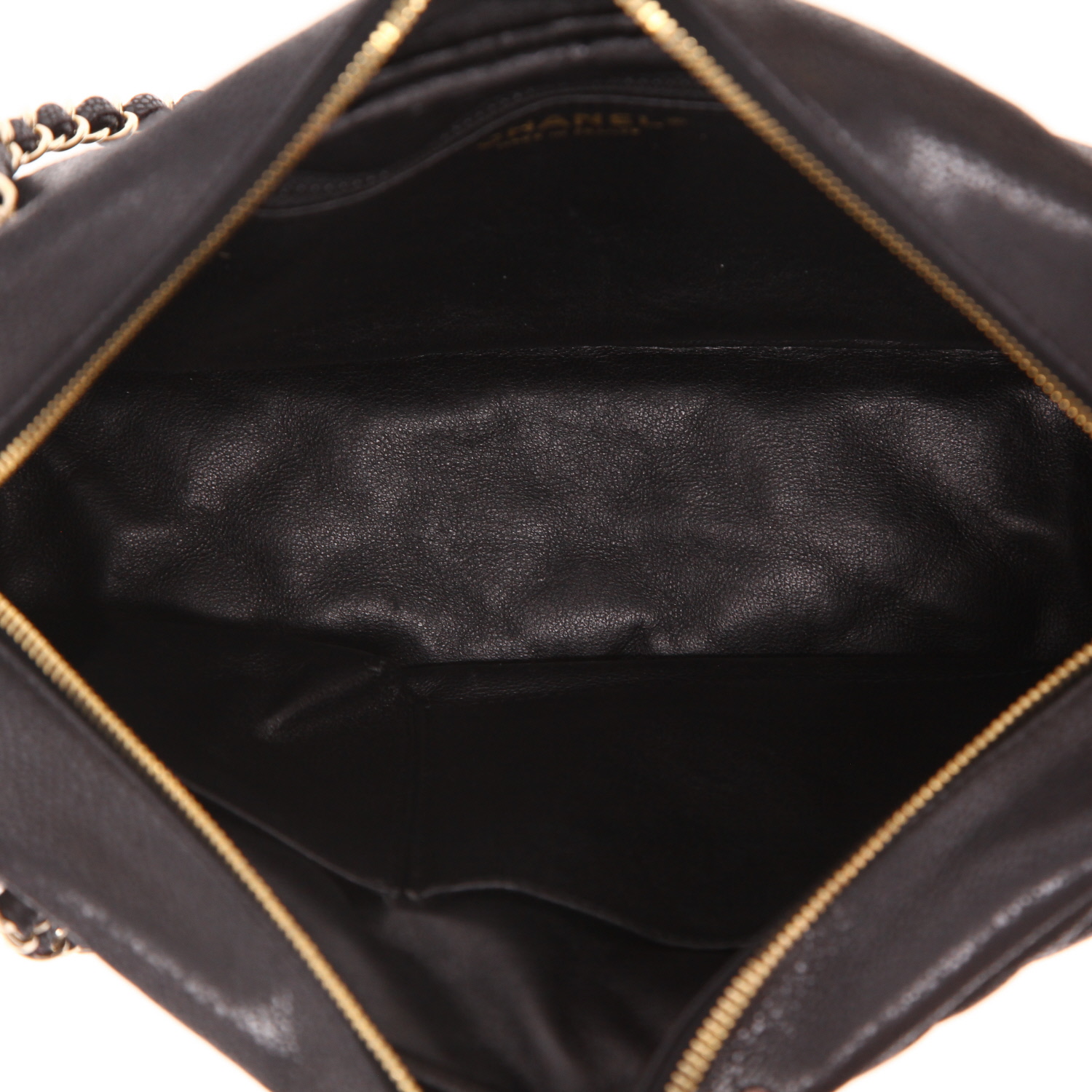 Borsa Chanel  Camera in pelle trapuntata nera - Detail D3