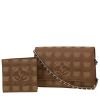 Sac bandoulière Chanel  Wallet on Chain en toile vert-kaki - 00pp thumbnail