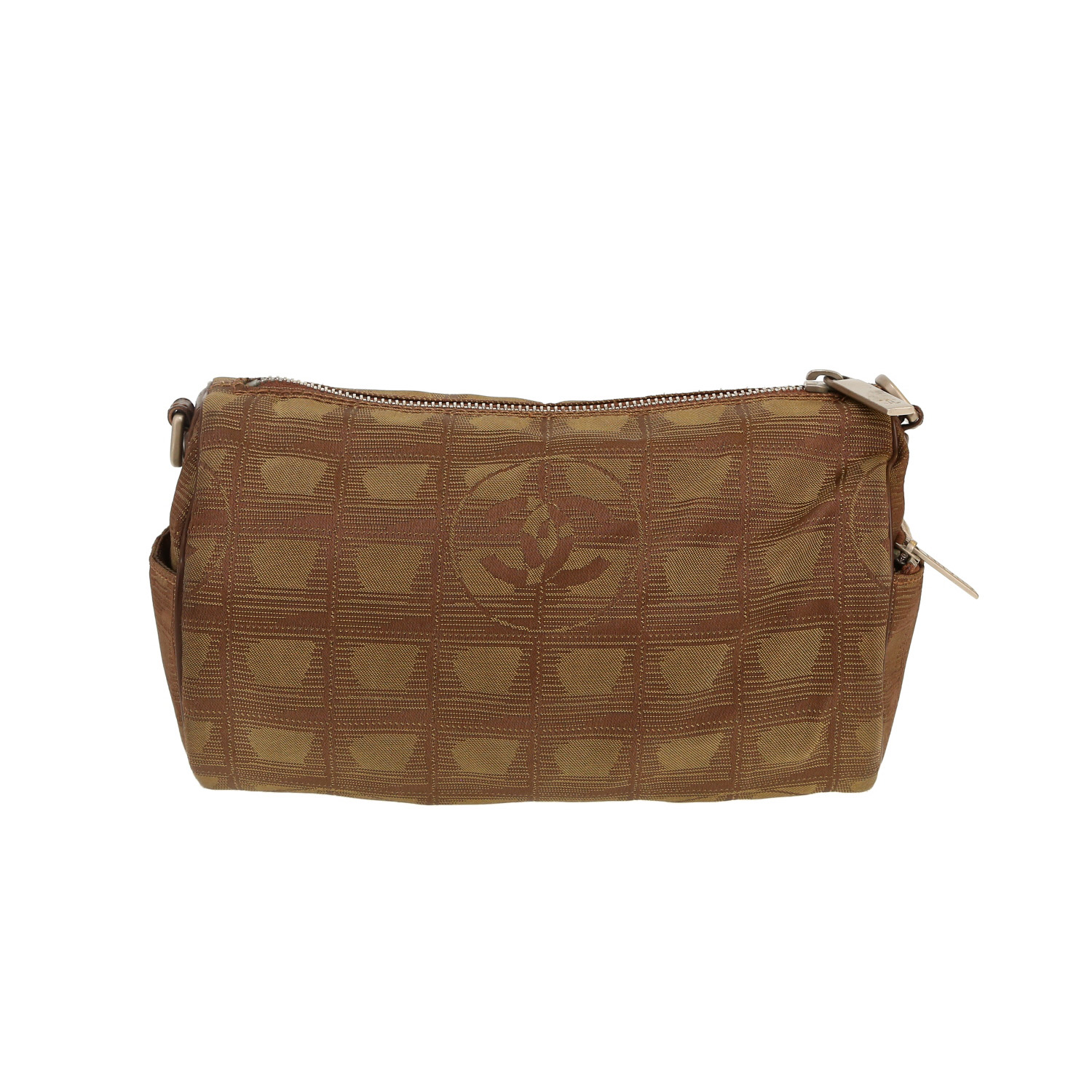 Sac à main Chanel   en toile vert-kaki - Detail D4