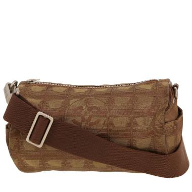 Sac à main Chanel   en toile vert-kaki