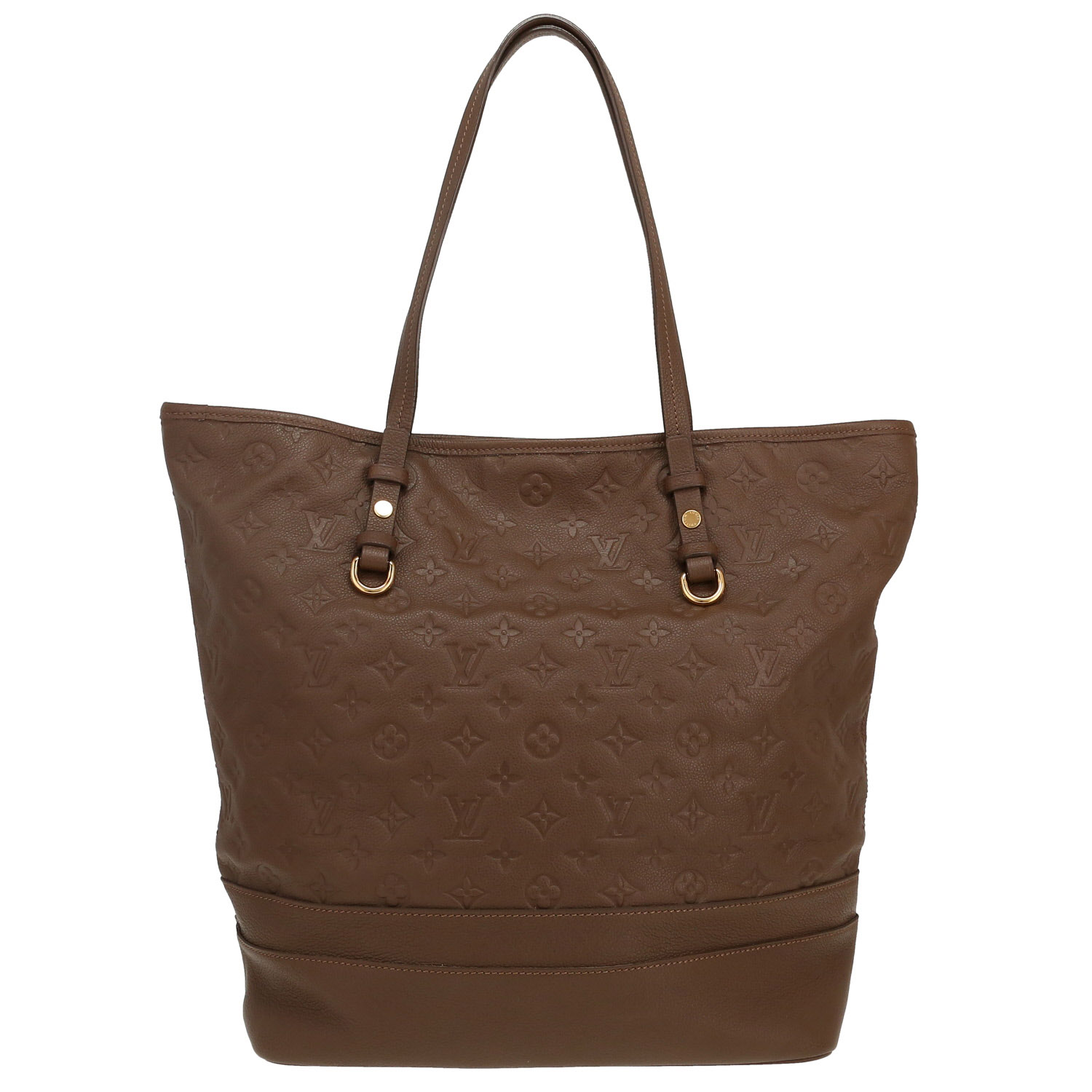 Louis Vuitton  Citadines shopping bag  in brown empreinte monogram leather - Detail D4