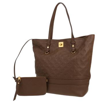 Sac cabas Louis Vuitton  Citadines en cuir monogram empreinte marron