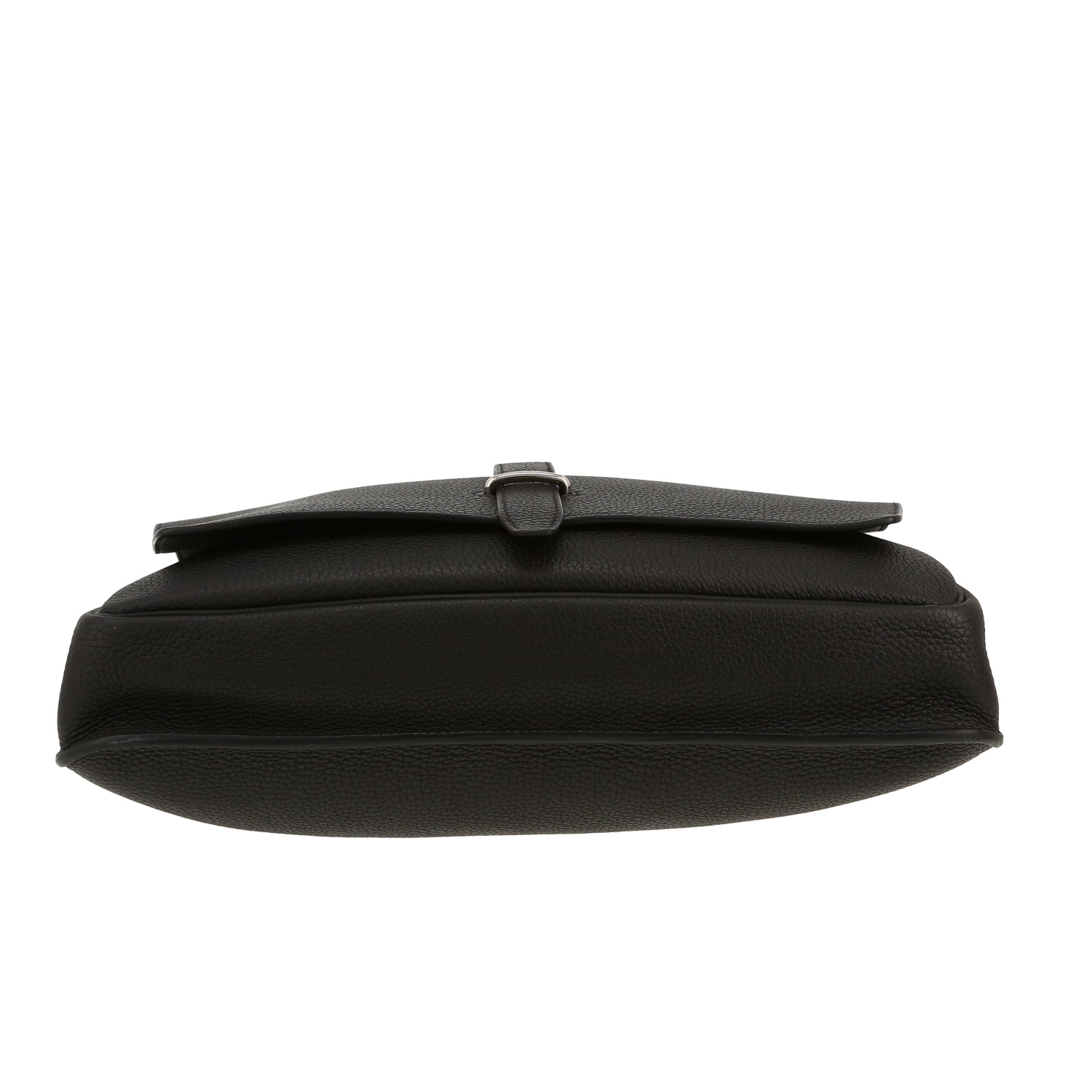 Hermès Steve shoulder bag in black togo leather - Detail D1
