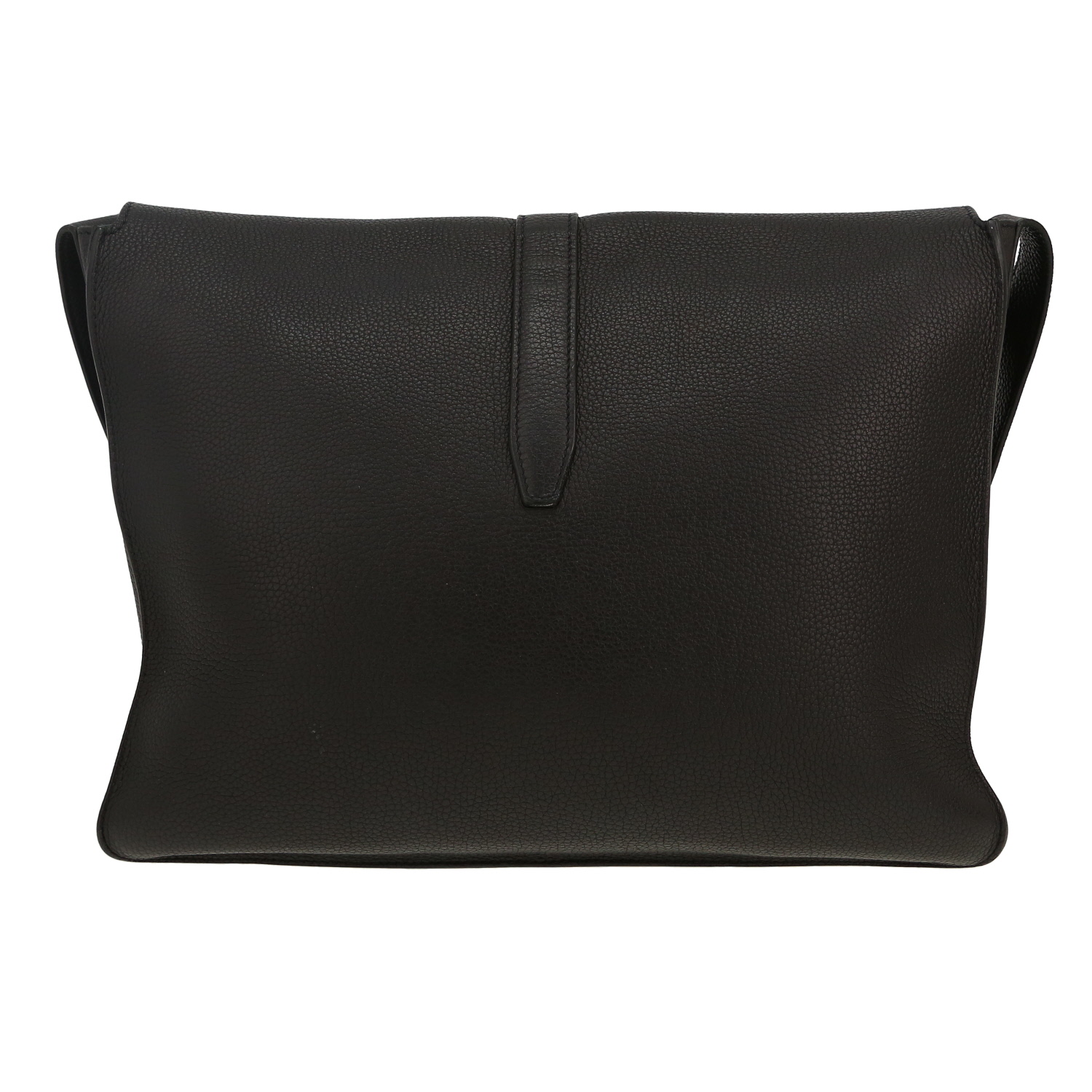 Hermès Steve shoulder bag in black togo leather - Detail D4