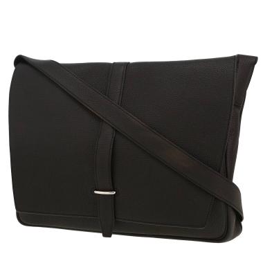Bolso bandolera Hermès  Steve en cuero togo negro