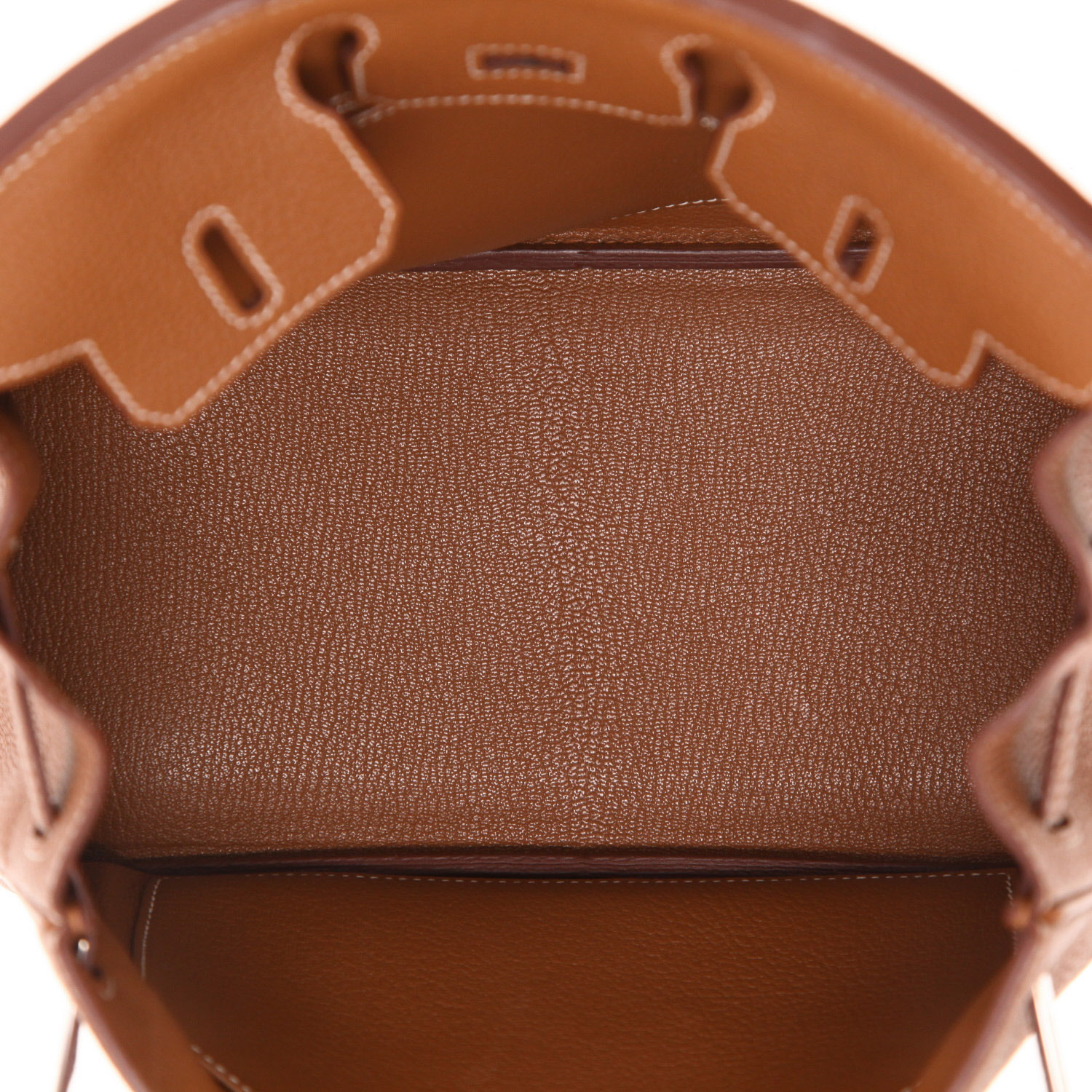 Bolso de mano Hermès  Birkin 25 cm en cuero togo color oro - Detail D3