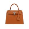 Bolso de mano Hermès  Kelly 25 cm en cuero epsom color oro - 360 thumbnail