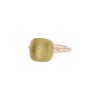 Bague Pomellato Nudo Maxi en or rose, or blanc et quartz lemon - 00pp thumbnail