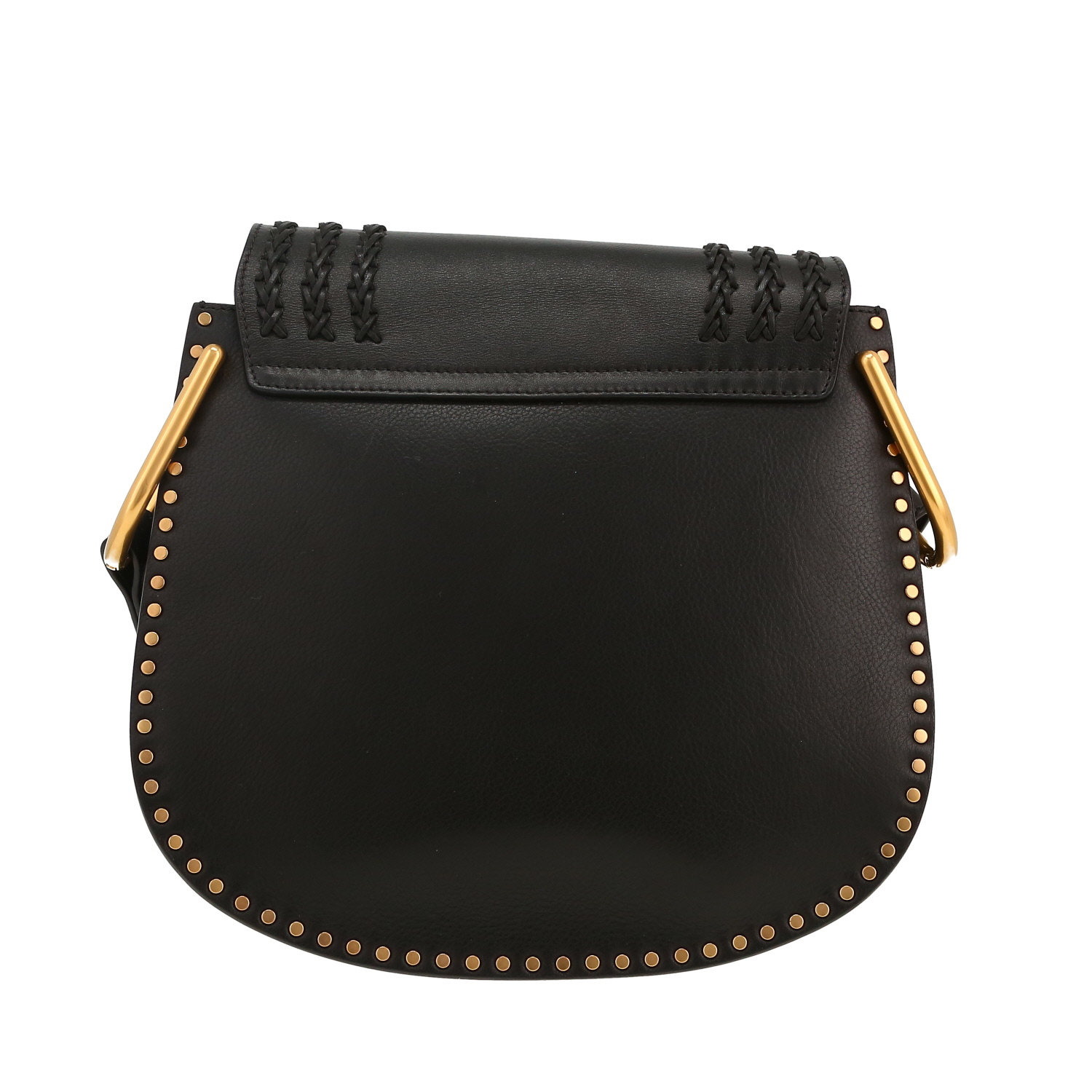 Sac bandoulière Chloé Hudson en cuir noir - Detail D4