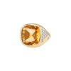Bague Vintage  en or jaune, citrine et diamants - 00pp thumbnail