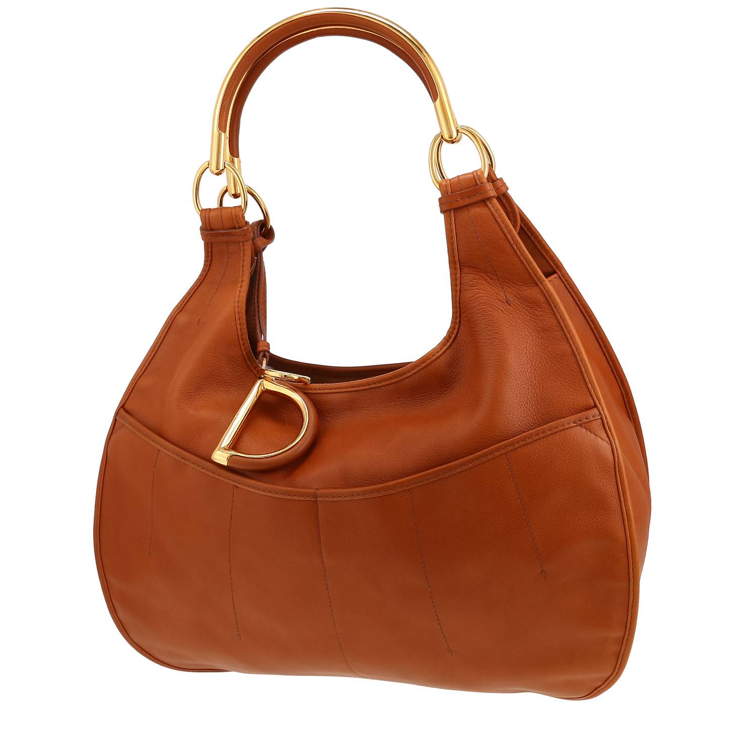 Bolso de mano Dior  61 en cuero marrón