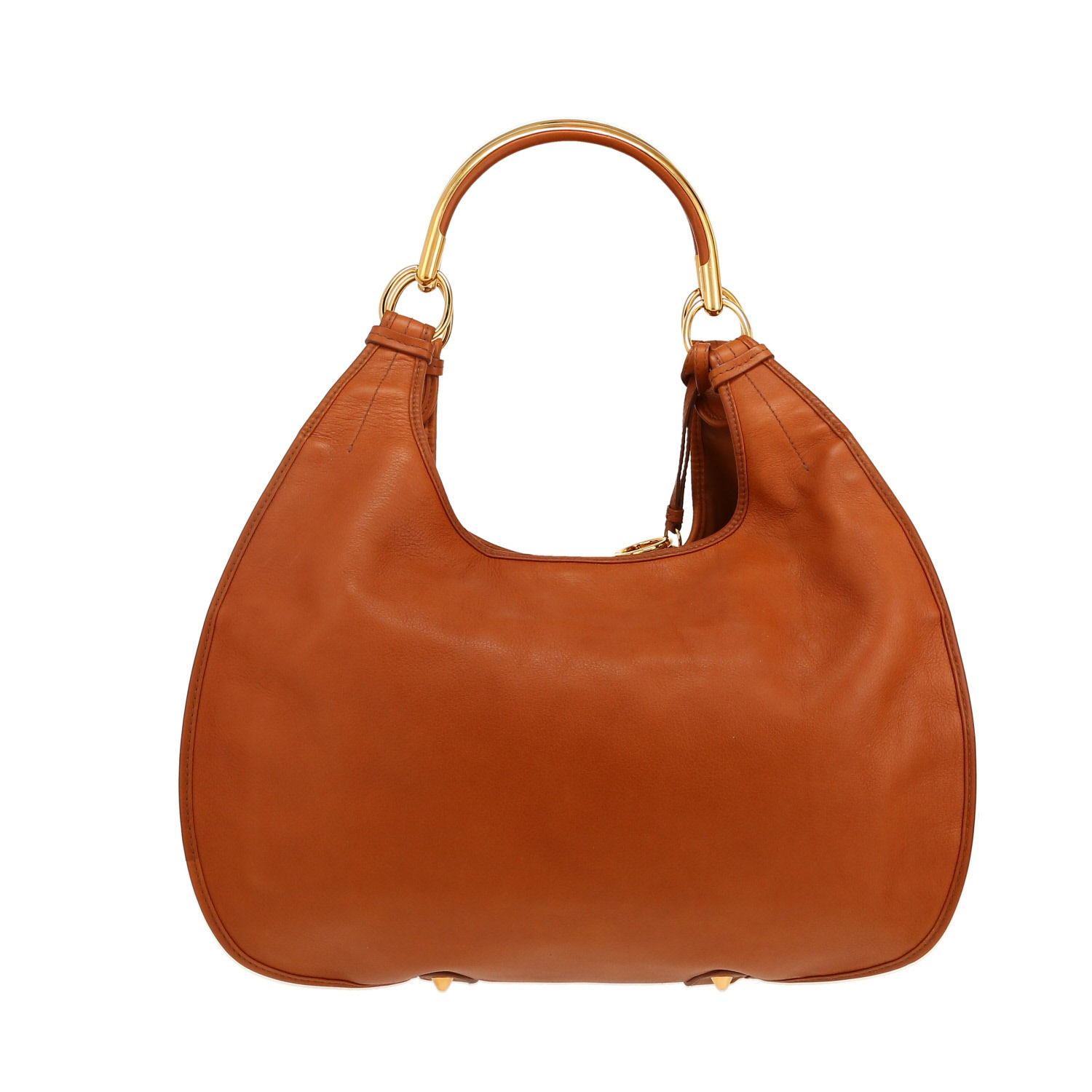 Bolso de mano Dior  61 en cuero marrón - Detail D4