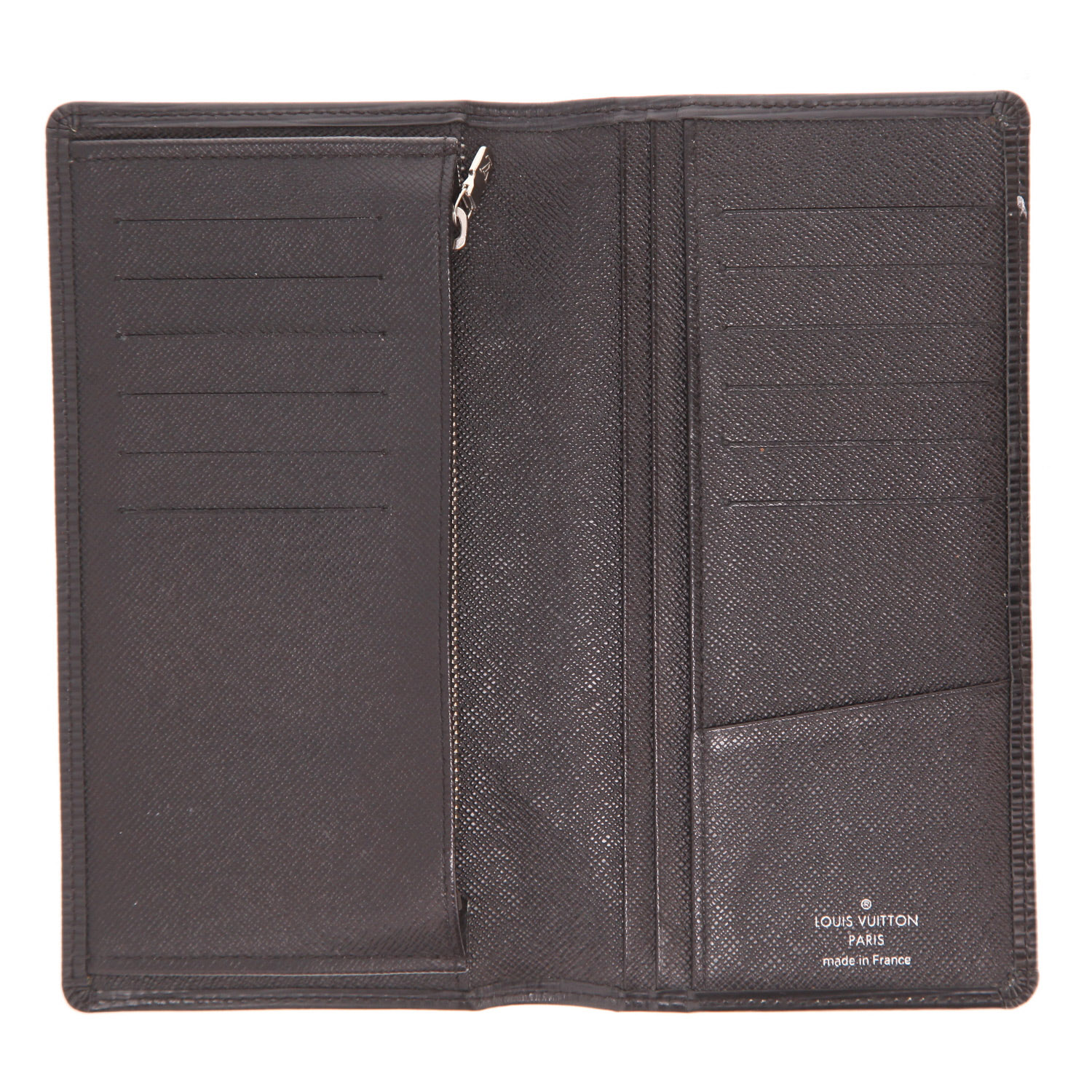 Portafogli Louis Vuitton   in pelle taiga nera - Detail D3