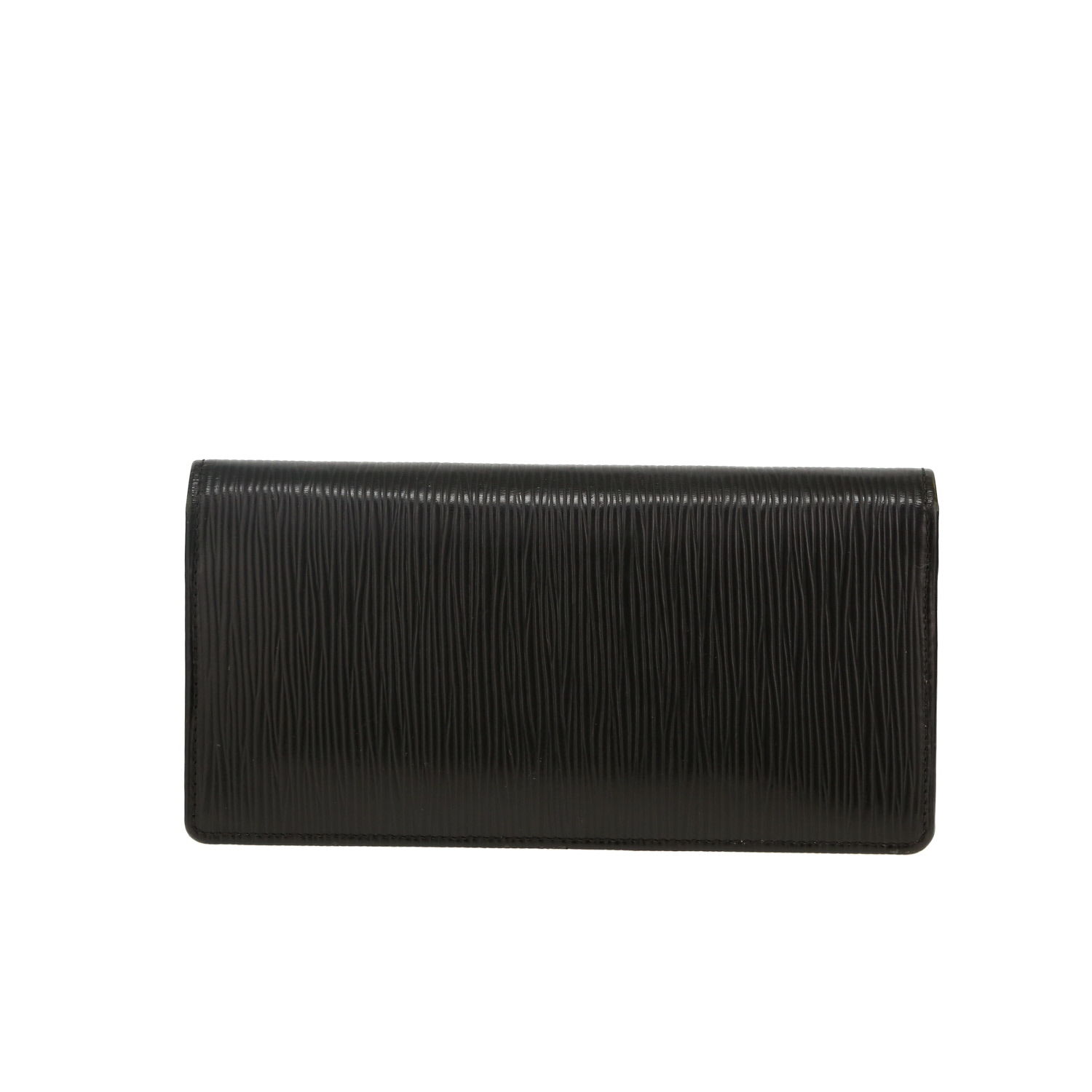 Portefeuille Louis Vuitton   en cuir taiga noir - Detail D4