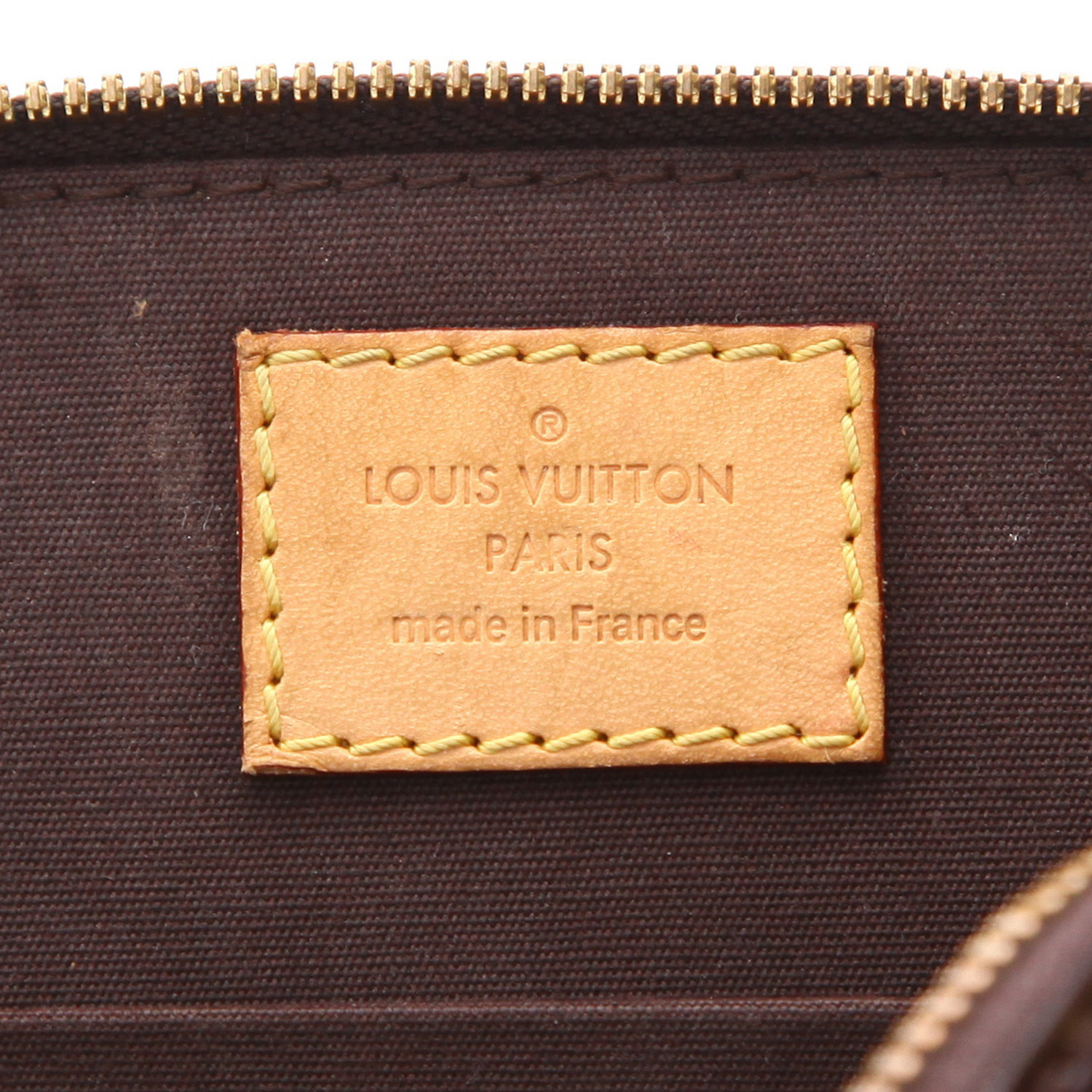 Borsa Louis Vuitton  Alma BB in pelle verniciata monogram plum - Detail D2