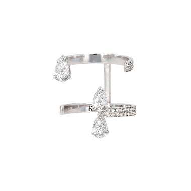 Anello Repossi Serti Sur Vide in oro bianco e diamanti