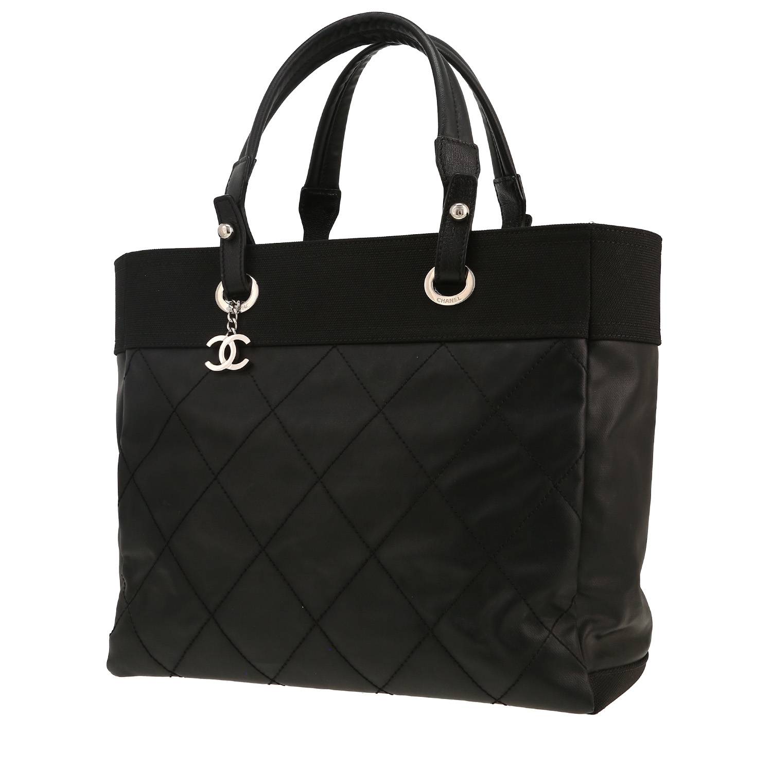 Chanel shopping bag in black canvas