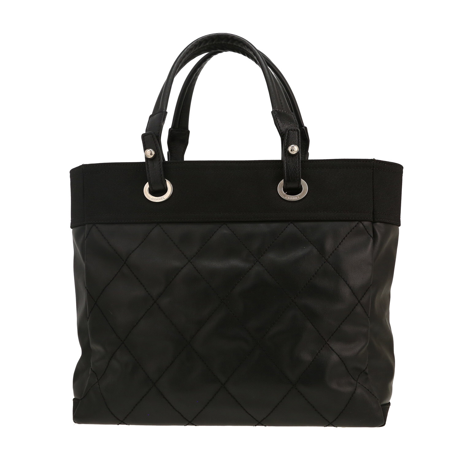 Bolso Cabás Chanel   en lona negra - Detail D4