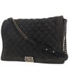 Chanel   large model  shoulder bag  in grey quilted canvas - 00pp thumbnail