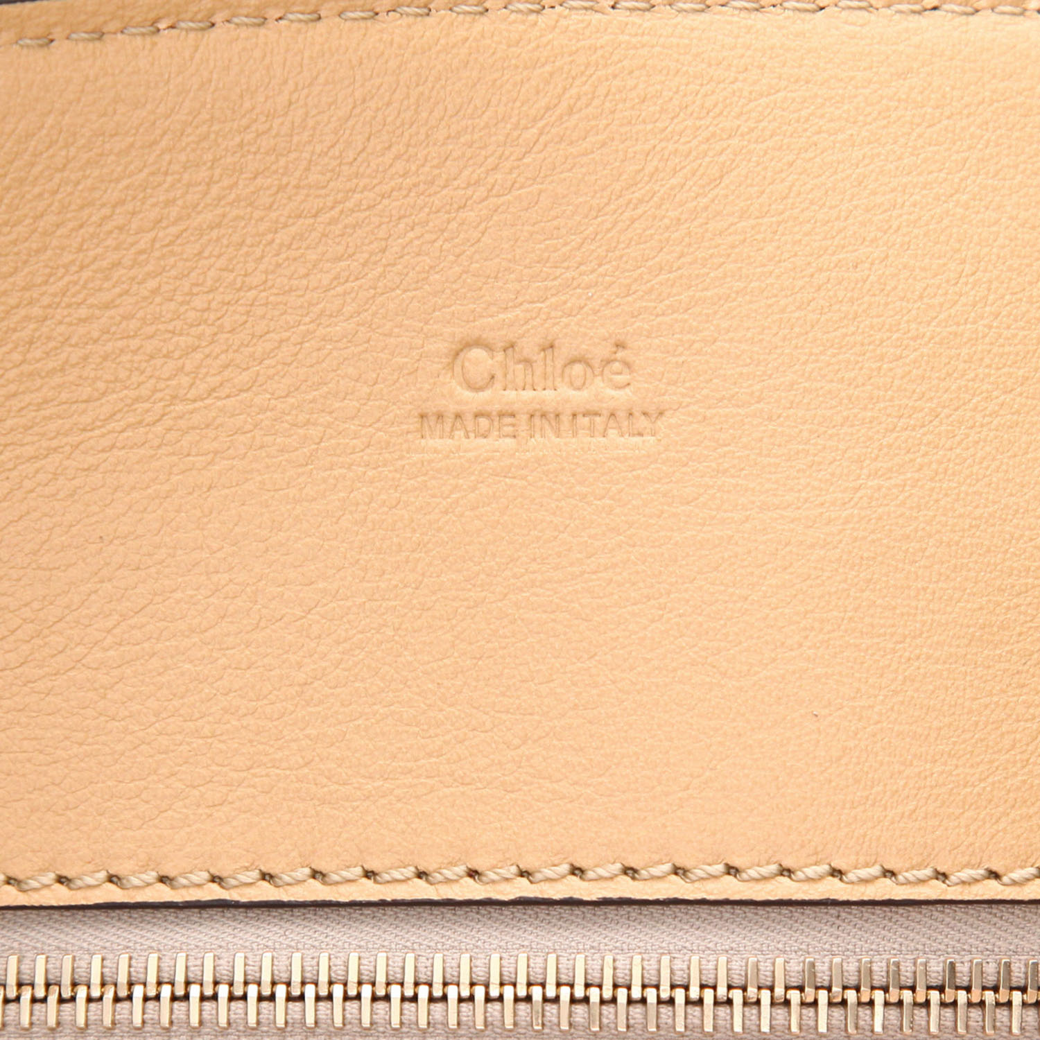 Borsa da viaggio Chloé  Edith in pelle beige - Detail D2