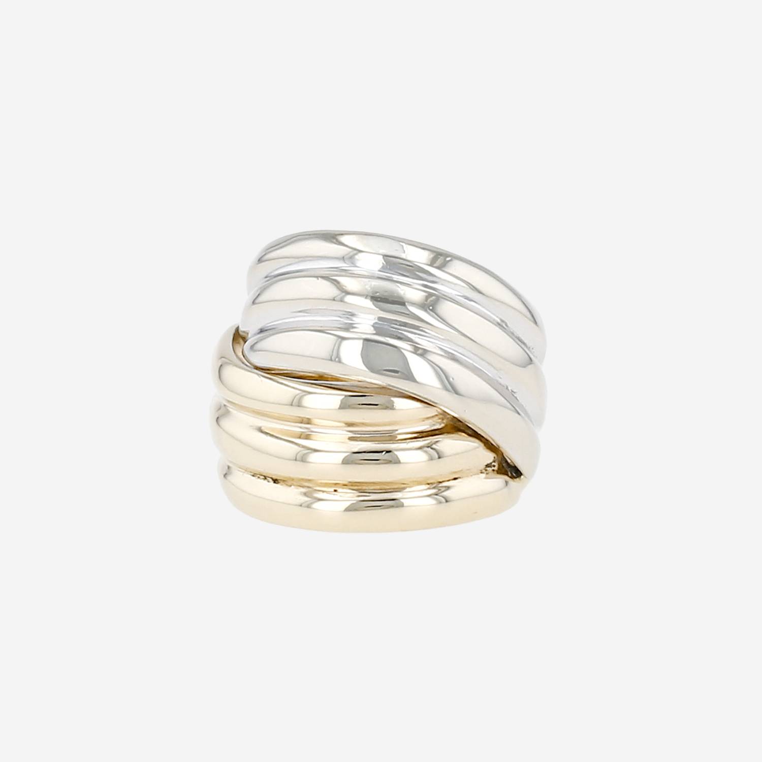 Anello Vintage  in oro bianco 14k e oro giallo 14k