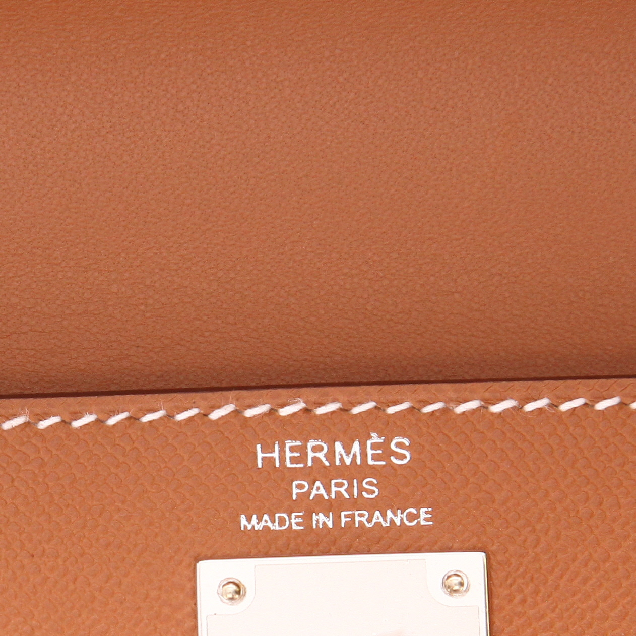 Sac à main Hermès  Kelly Elan en Veau Madame gold - Detail D2