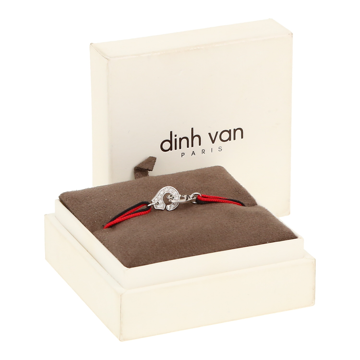 Dinh Van Menottes R8 bracelet in white gold and diamonds