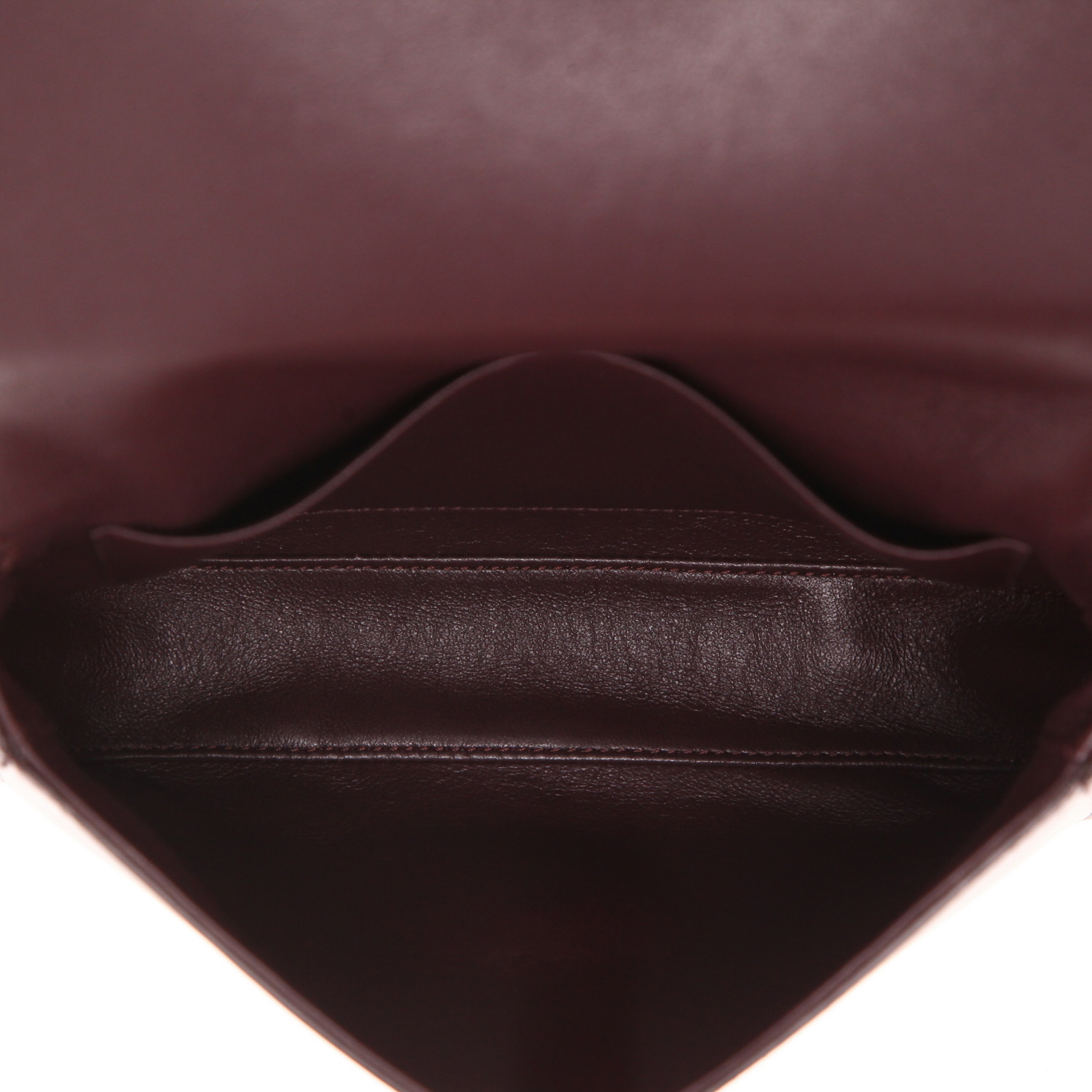 Bolso bandolera Celine  Crécy en cuero color burdeos - Detail D3