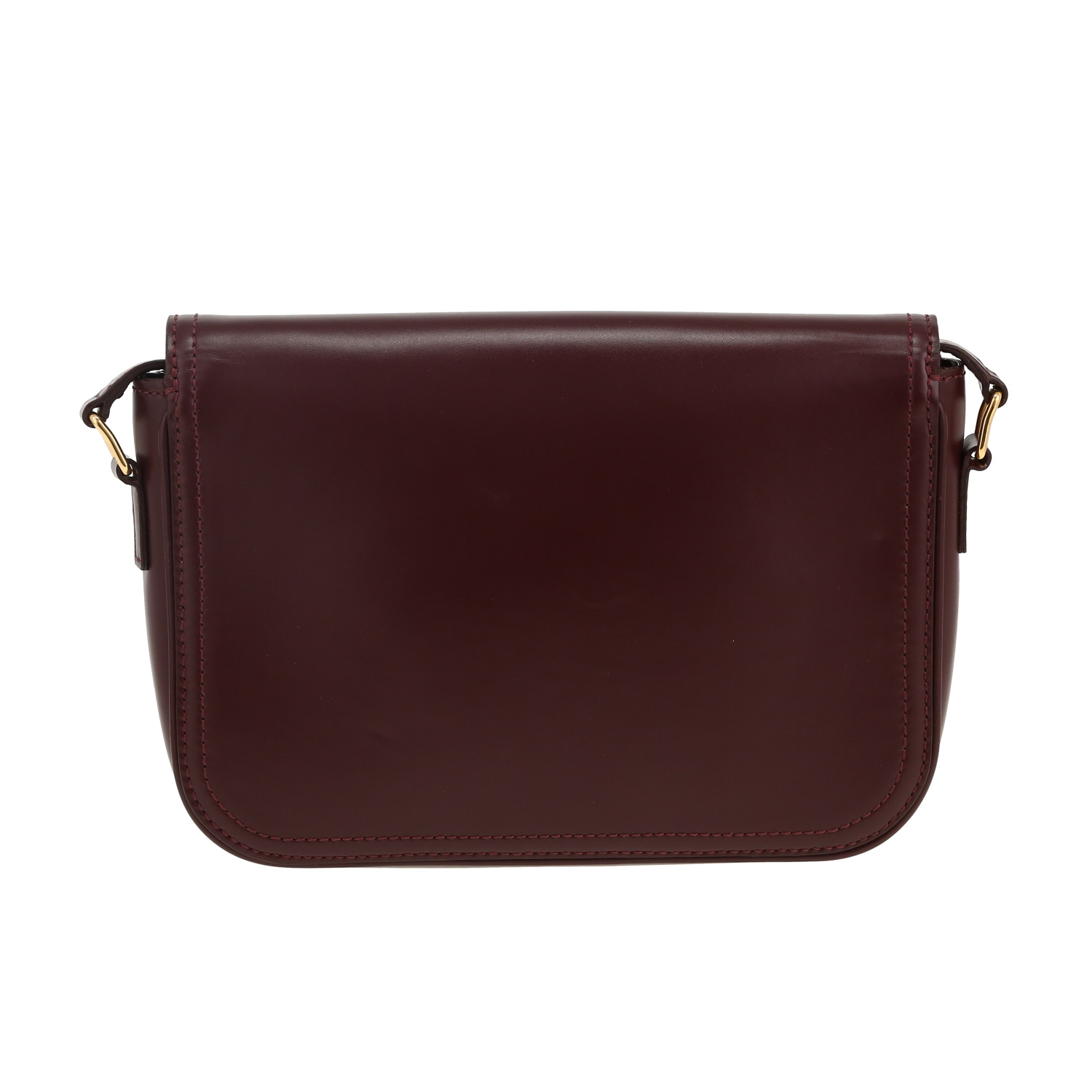 Sac bandoulière Celine  Crécy en cuir bordeaux - Detail D4